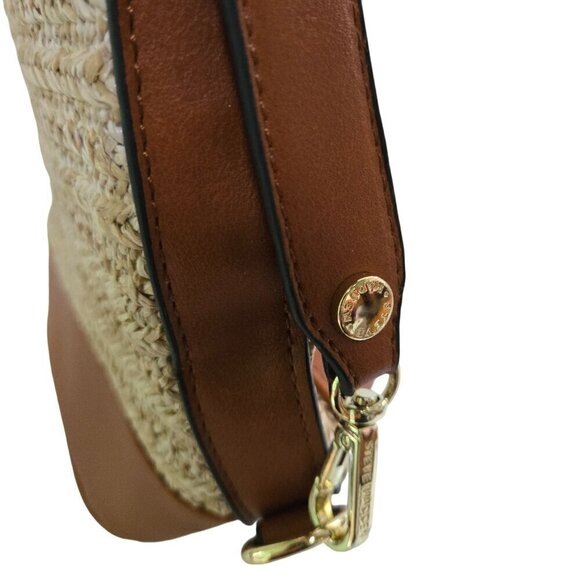 Steve Madden BTeena Limited Edition Straw Woven Vegan Leather Crossbody Bag - Picture 3 of 10